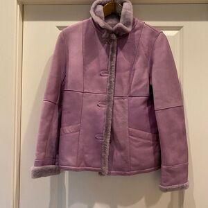 Dominic Bellissimo Lilac Shearling Coat PREOWNED size -S